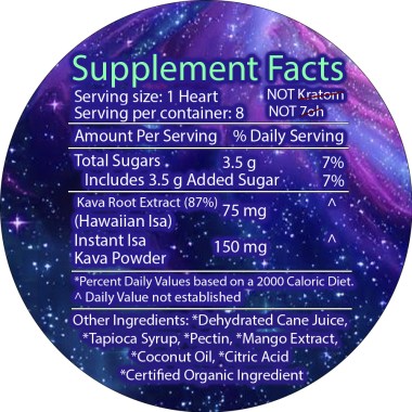 1 circle label kava supplement back relax